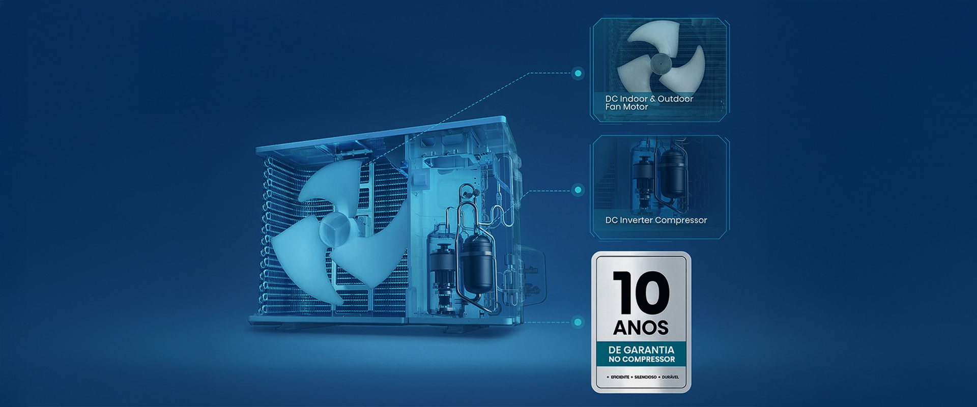 Compressor com 10 anos de garantia